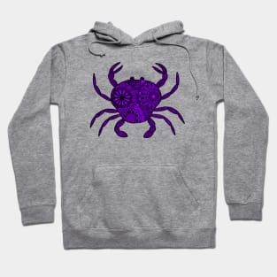 Mandala Crab (purple and black) Hoodie